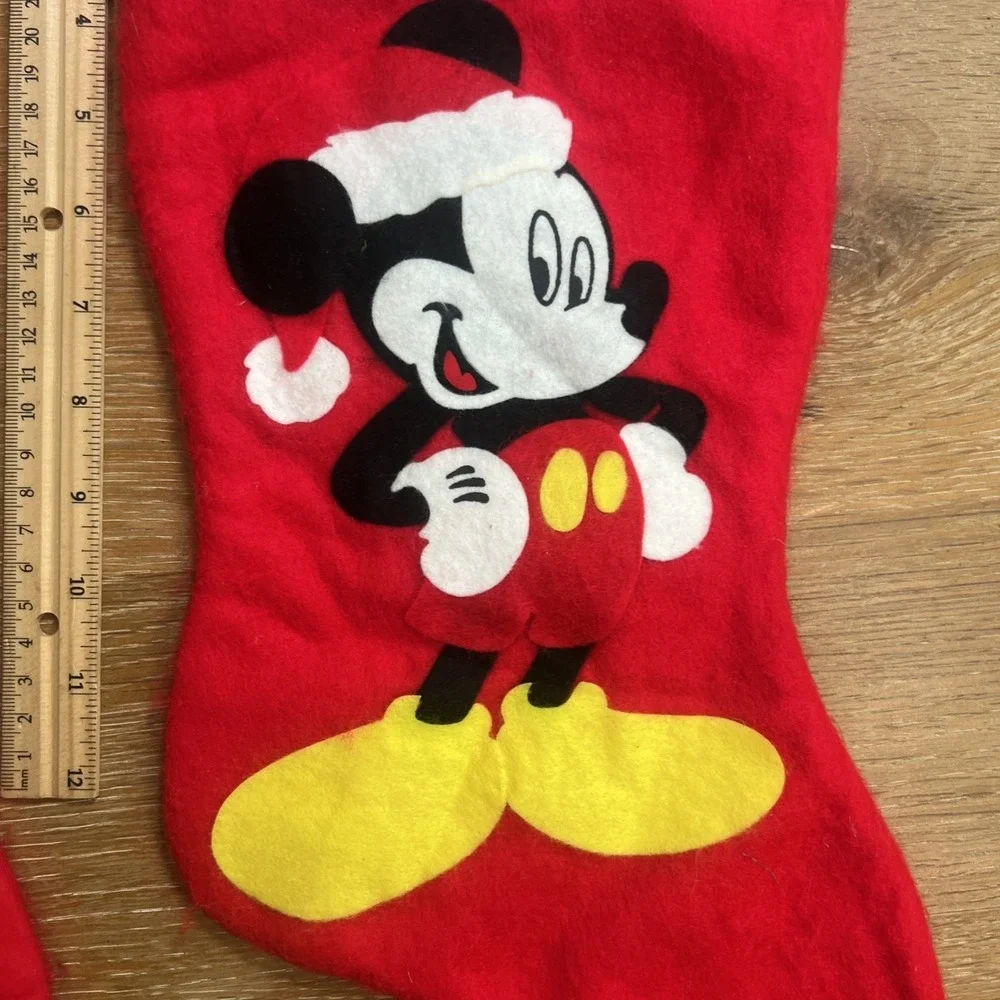 VTG‎ Disney Mickey & Minnie Mouse Felt Christmas Stockings 17